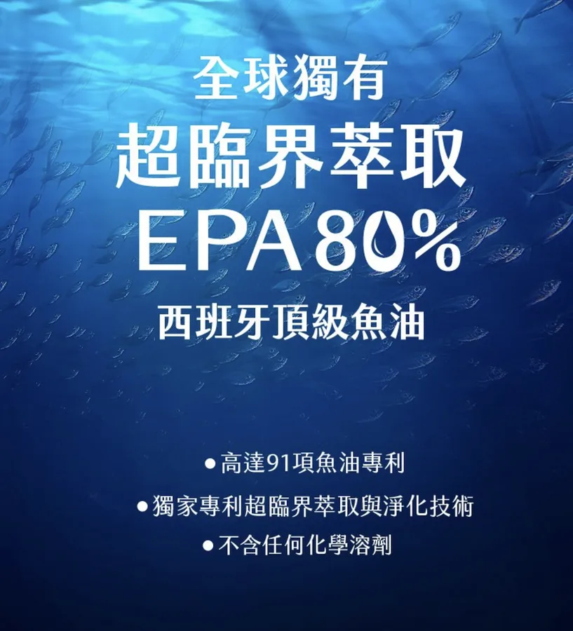 赫斯健康-超臨界萃取EPA80% 魚油軟膠囊