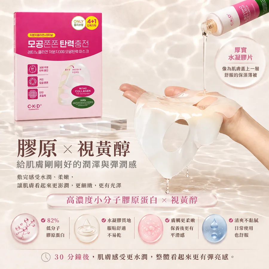 視黃醇膠原蛋白面膜  31g*5片