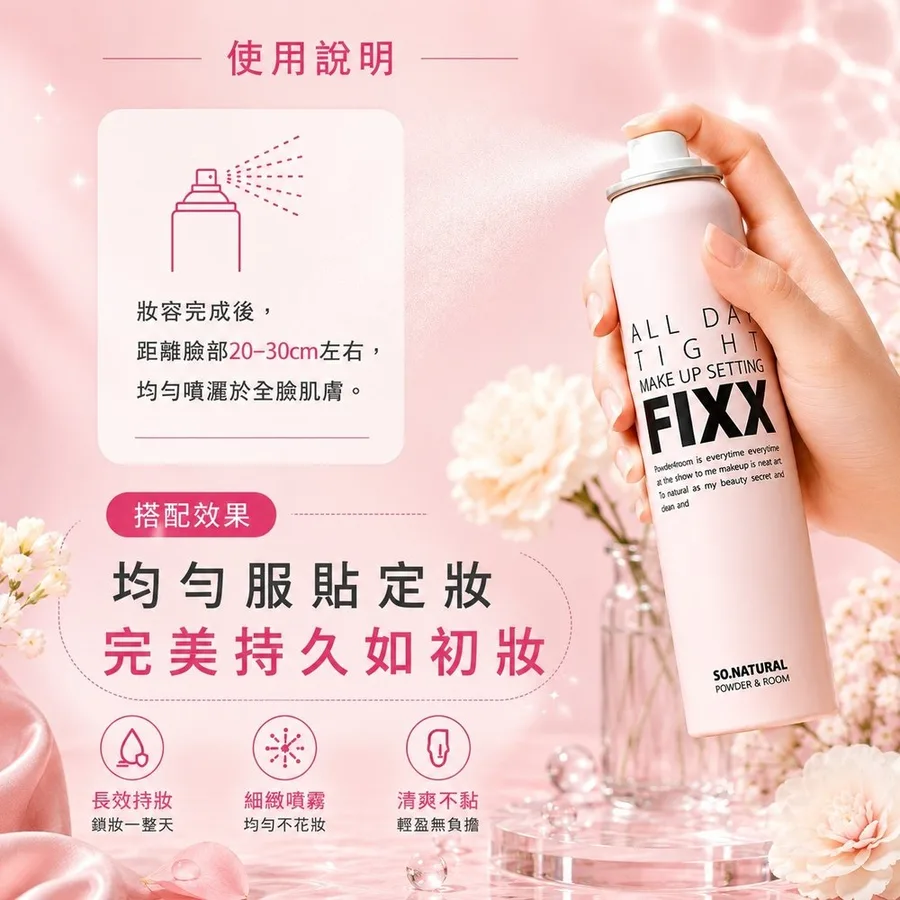 FIXX 定妝噴霧 (粉色-全天候)