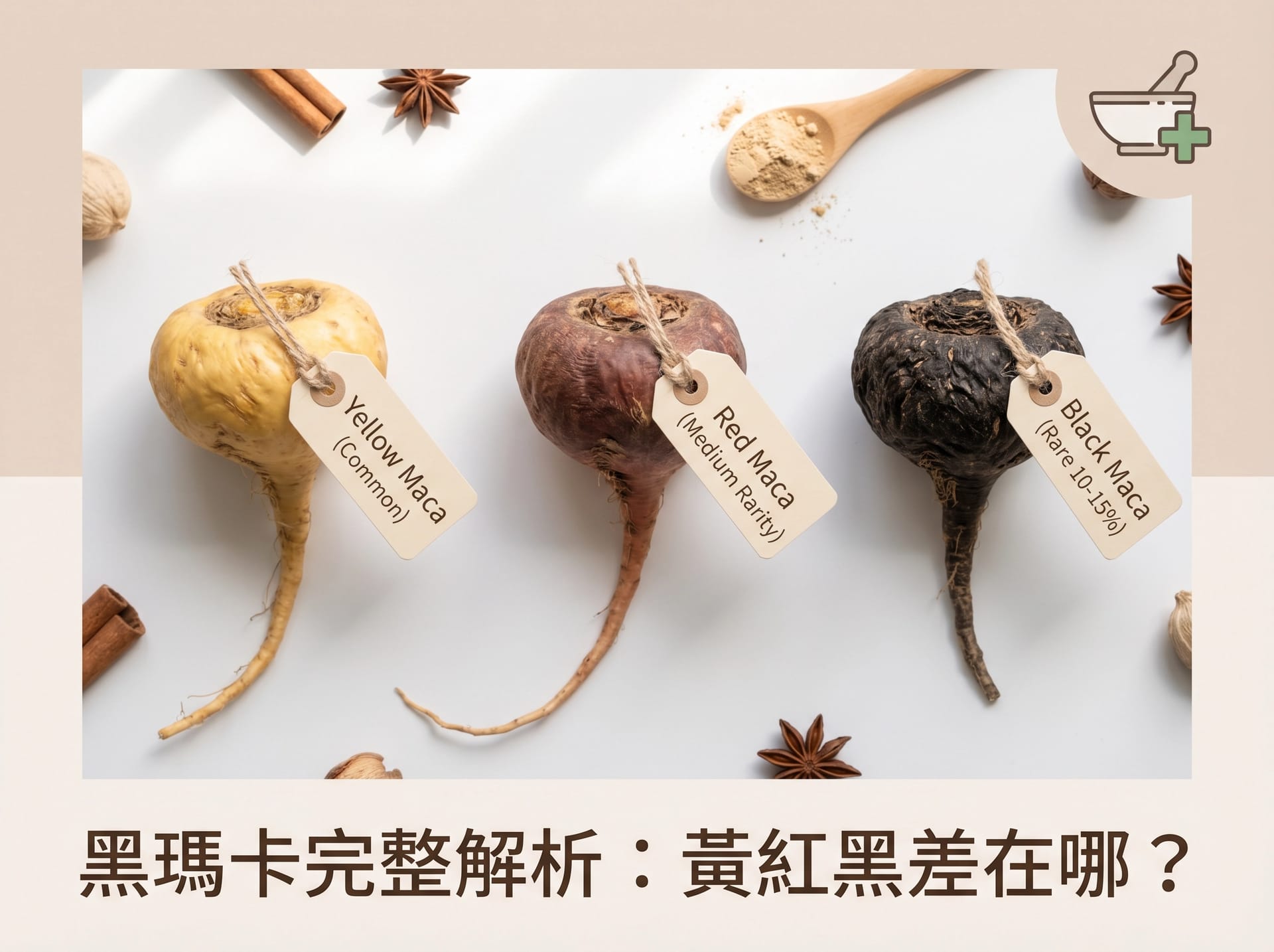 黑瑪卡完整解析：黃紅黑差在哪？藥師教你怎麼挑