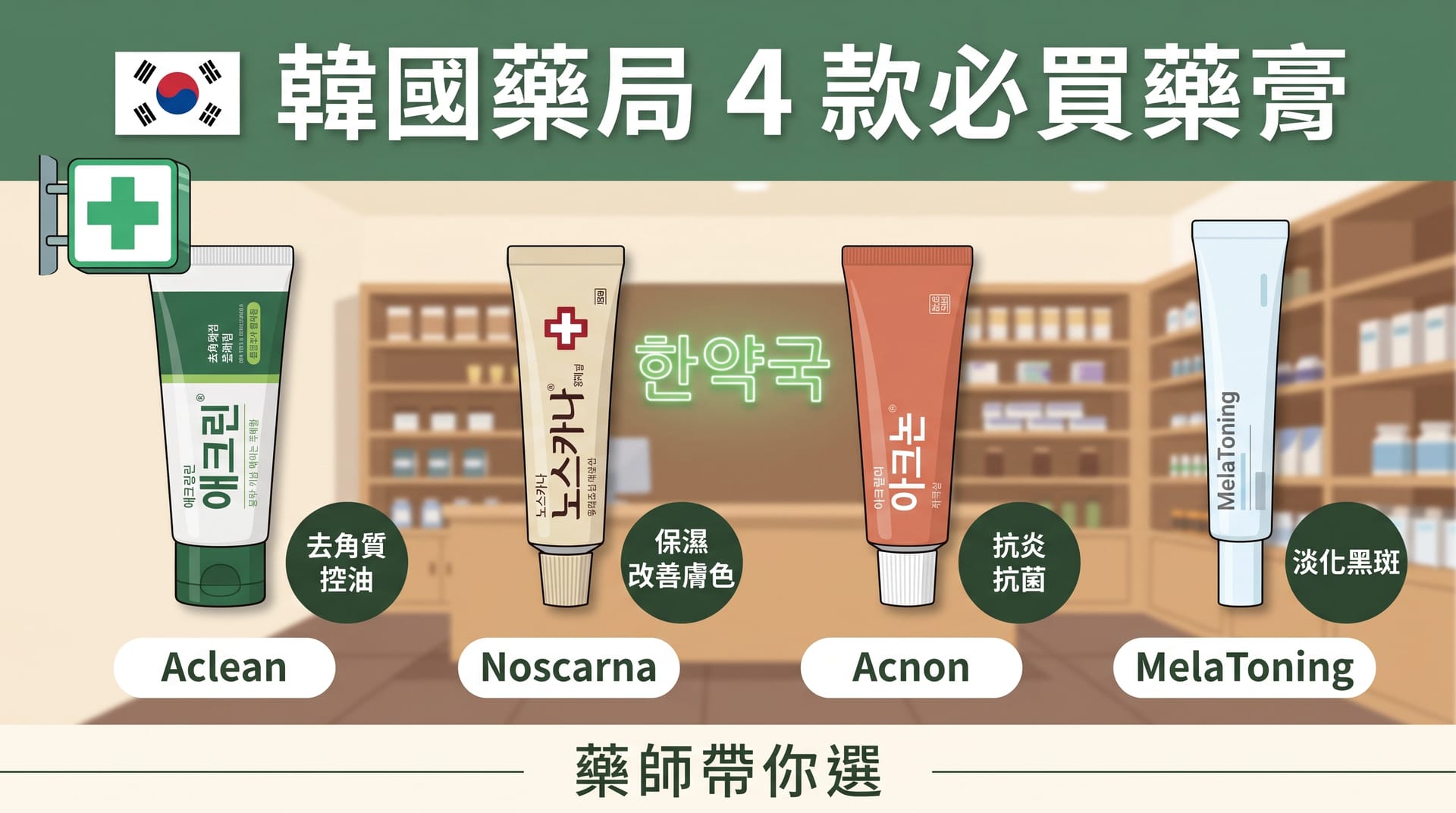 韓國藥局 4 款必買藥膏完整分析：痘痘、疤痕、美白？？？