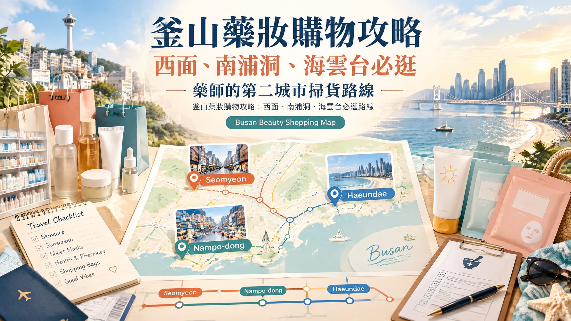 釜山藥妝購物攻略｜西面、南浦洞、海雲台必逛，藥師的第二城市掃貨路線