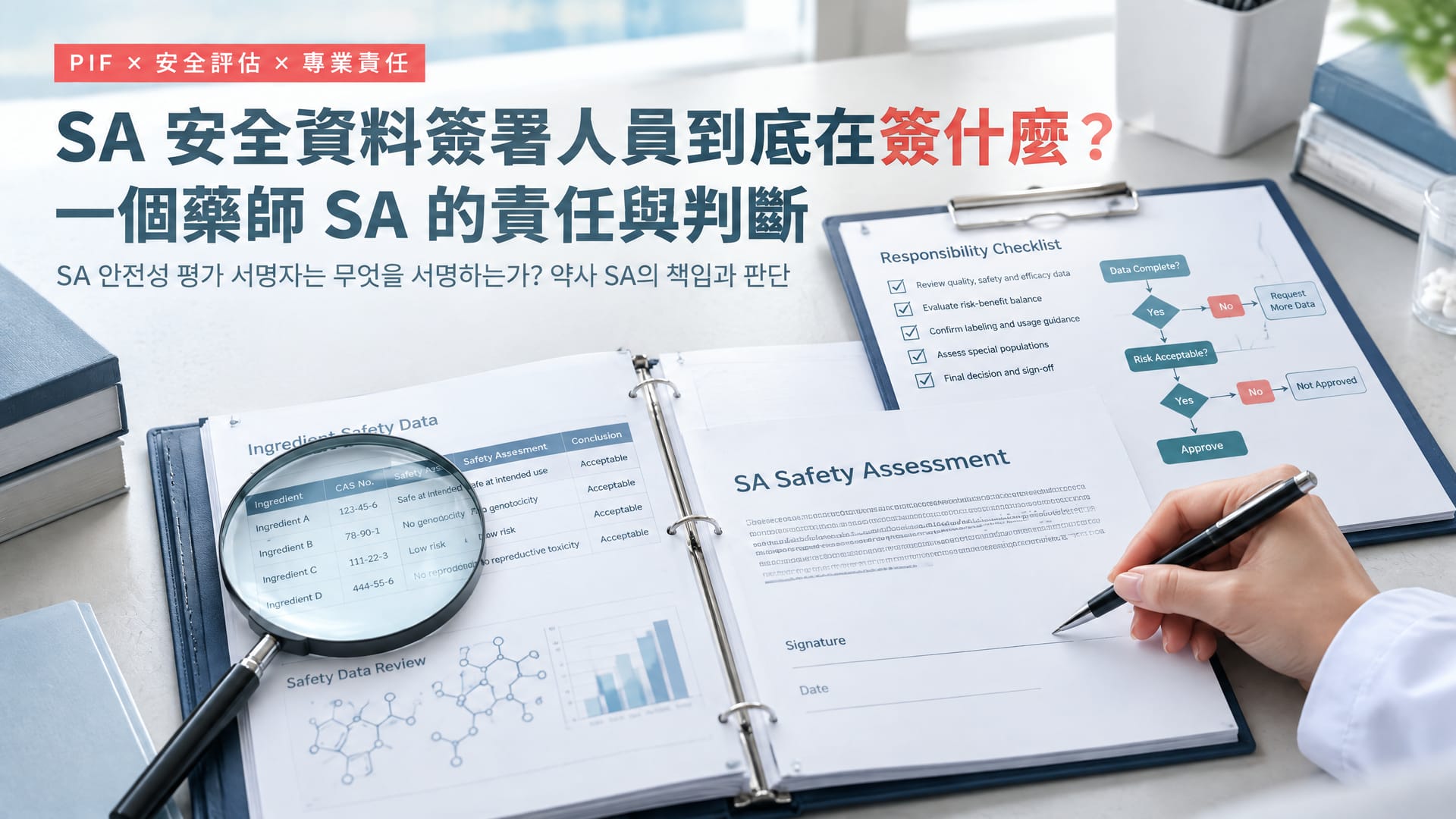 🇰🇷 SA(안전성 평가자)는 무엇에 서명하는가? 약사 SA의 책임과 판단