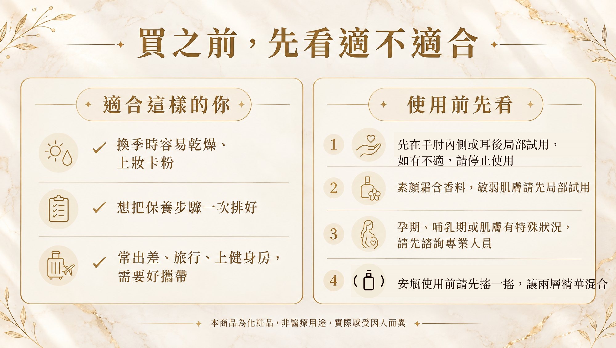 適合與注意｜買之前先看